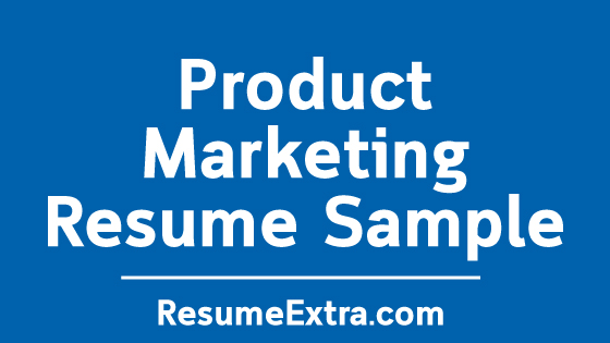 Product Marketing Resume Sample