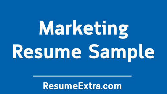 Marketing Resume Example