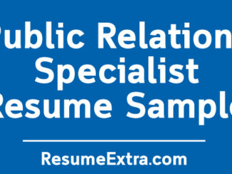 Public Relations Specialist Resume Sample