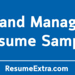 Brand Manager Resume Sample