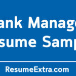 Bank Manager Resume Sample