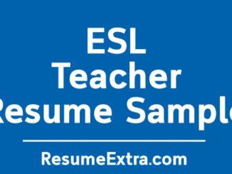 ESL Teacher Resume Sample