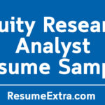 Equity Research Analyst Resume Sample