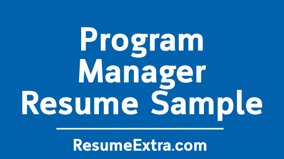Program Manager Resume Sample