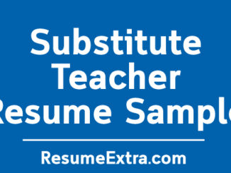 Substitute Teacher Resume Sample