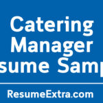 Catering Manager Resume Sample