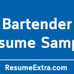 Bartender Resume Sample