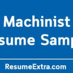 Machinist Resume Sample