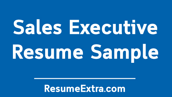 Sales Executive Resume Sample