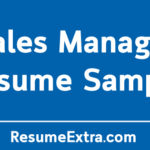 Sales Manager Resume Sample