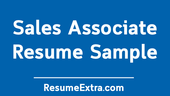 Sales Associate Resume Sample