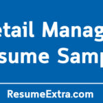 Retail Manager Resume Sample