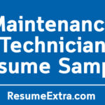 Maintenance Technician Resume Sample