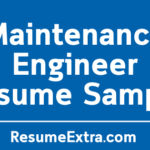 Maintenance Engineer Resume Sample