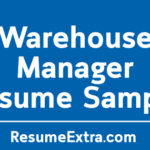 Warehouse Manager Resume Sample