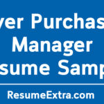 Buyer Purchasing Manager Resume Sample