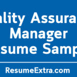 Quality Assurance Manager Resume Sample