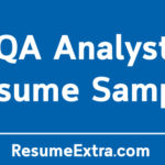QA Analyst Resume Sample