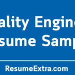 Quality Engineer Resume Sample