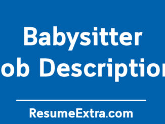 Babysitter Job Description Sample