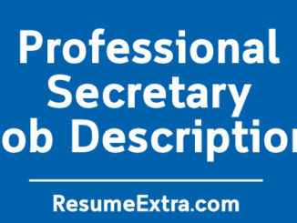 Secretary Job Description Sample