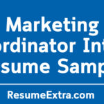 Marketing Coordinator Intern Resume Sample