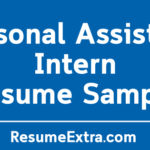 Personal Assistant Intern Resume Sample