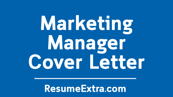 Marketing Manager Cover Letter Sample Marketing Manager Cover Letter Sample