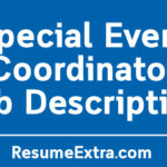 Special Event Coordinator Job Description Sample