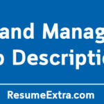 Brand Manager Job Description Sample