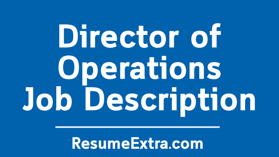 Director Of Operations Job Description Sample