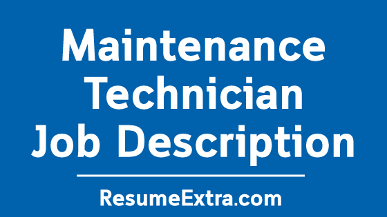 Maintenance Technician Job Description Sample
