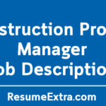 Construction Project Manager Job Description Sample
