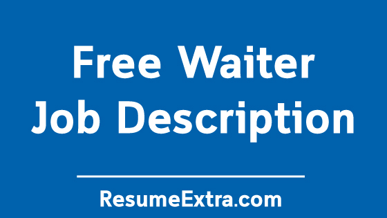 Waiter Job Description Sample